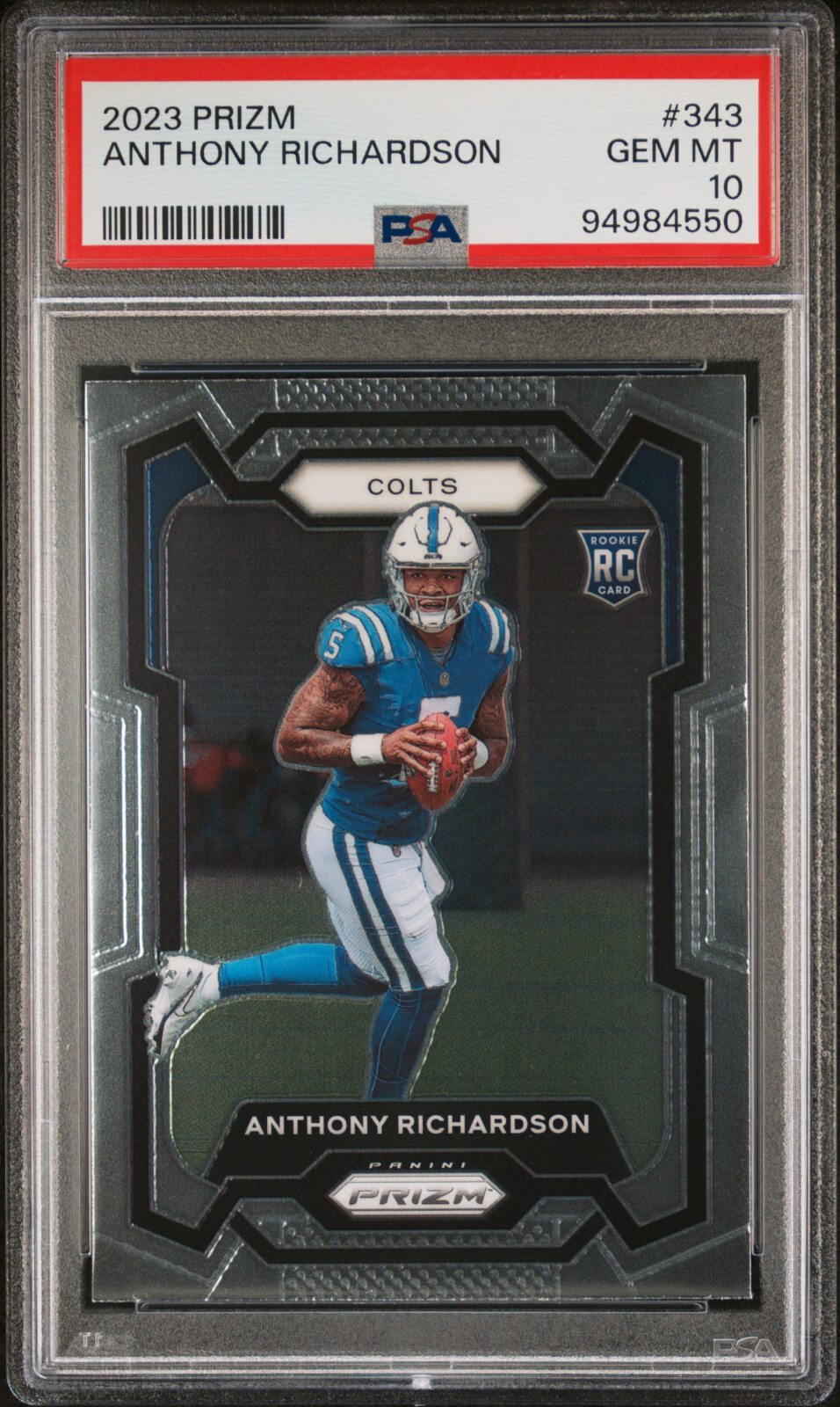 2023 Panini Prizm ANTHONY RICHARDSON #343 RC Rookie PSA 10 GEM MINT Indy Colts