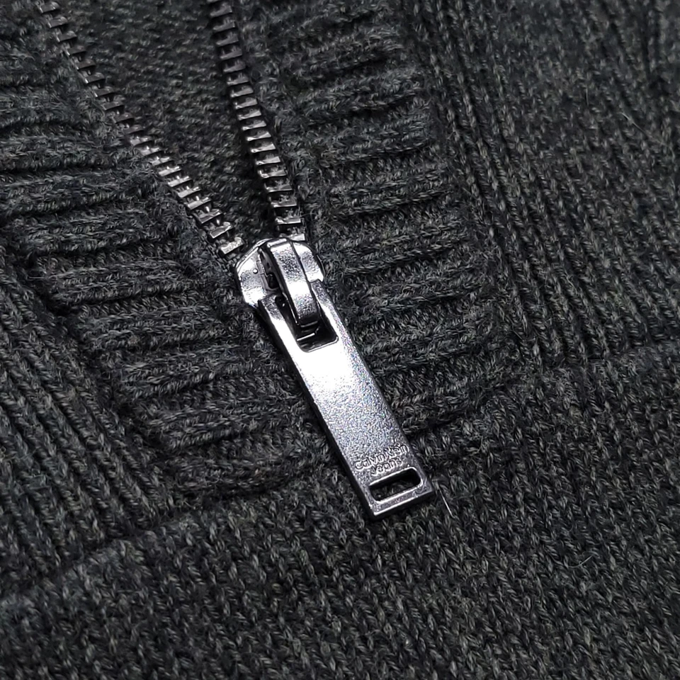 Calvin Klein 1/4 Cremallera Cuello Informal Manga Larga Sudadera Para Hombre Talla M Verde Foto 4 de 4