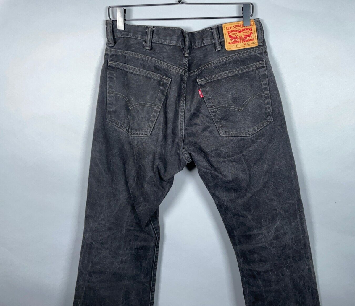 Levi's 517 Bootcut Jeans Men's 33 x 28 (33 x 30 Tag) Black Levi's 517 Bootcut Jeans Men's 33 x 28 (33 x 30 Tag) Black