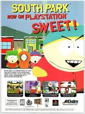 Vintage Print Ad 1999 South Park PS1 PC Eric Cartman Original Promo Poster Art