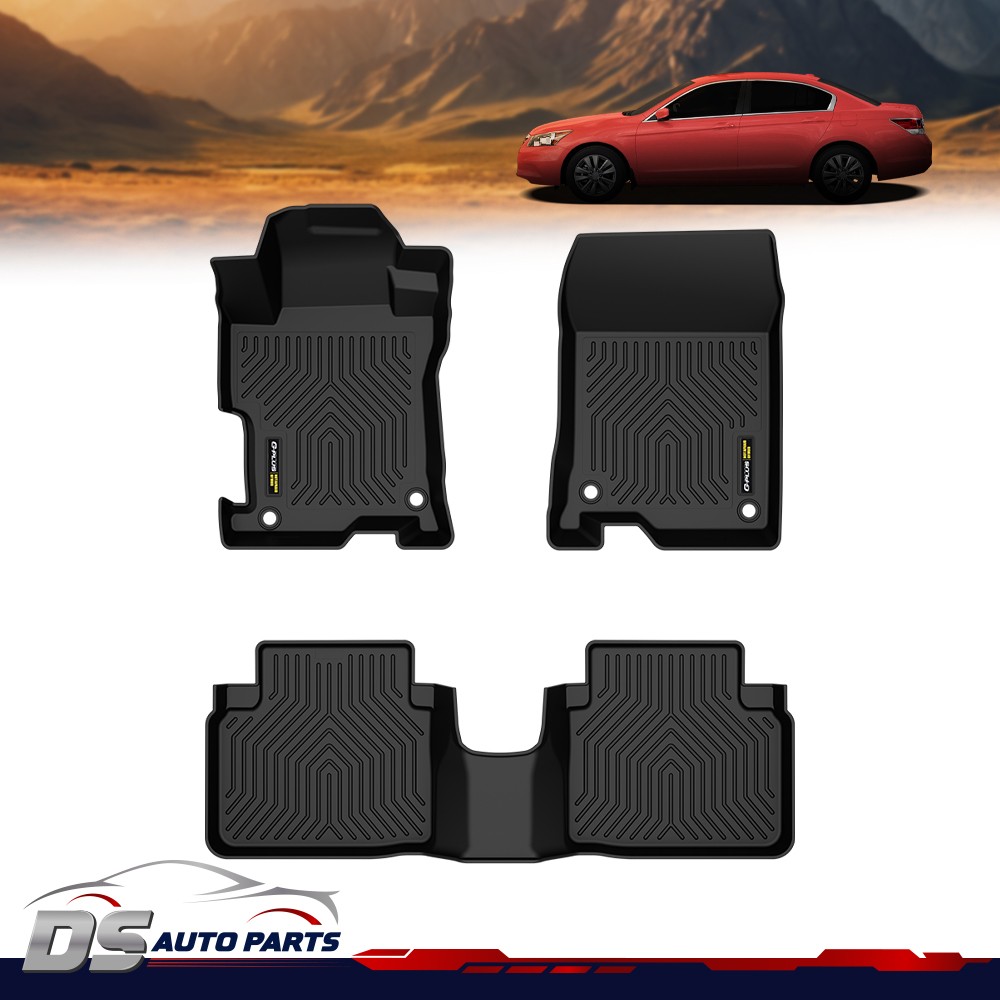 Fit For 2008-2012 Honda Accord TPE All Weather 3D Floor Mats Carpets Liner Cover