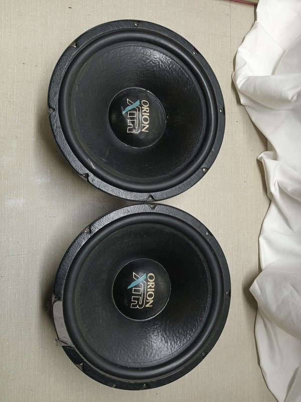 Old School Pair (2) Orion XTR 12in Subwoofers Single 4ohm Voice Coils Rare 