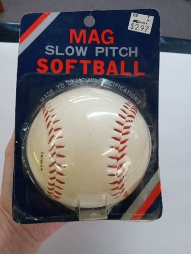 Softbol lanzamiento lento vintage K-Mart MAG embalaje original - Imagen 6 de 11