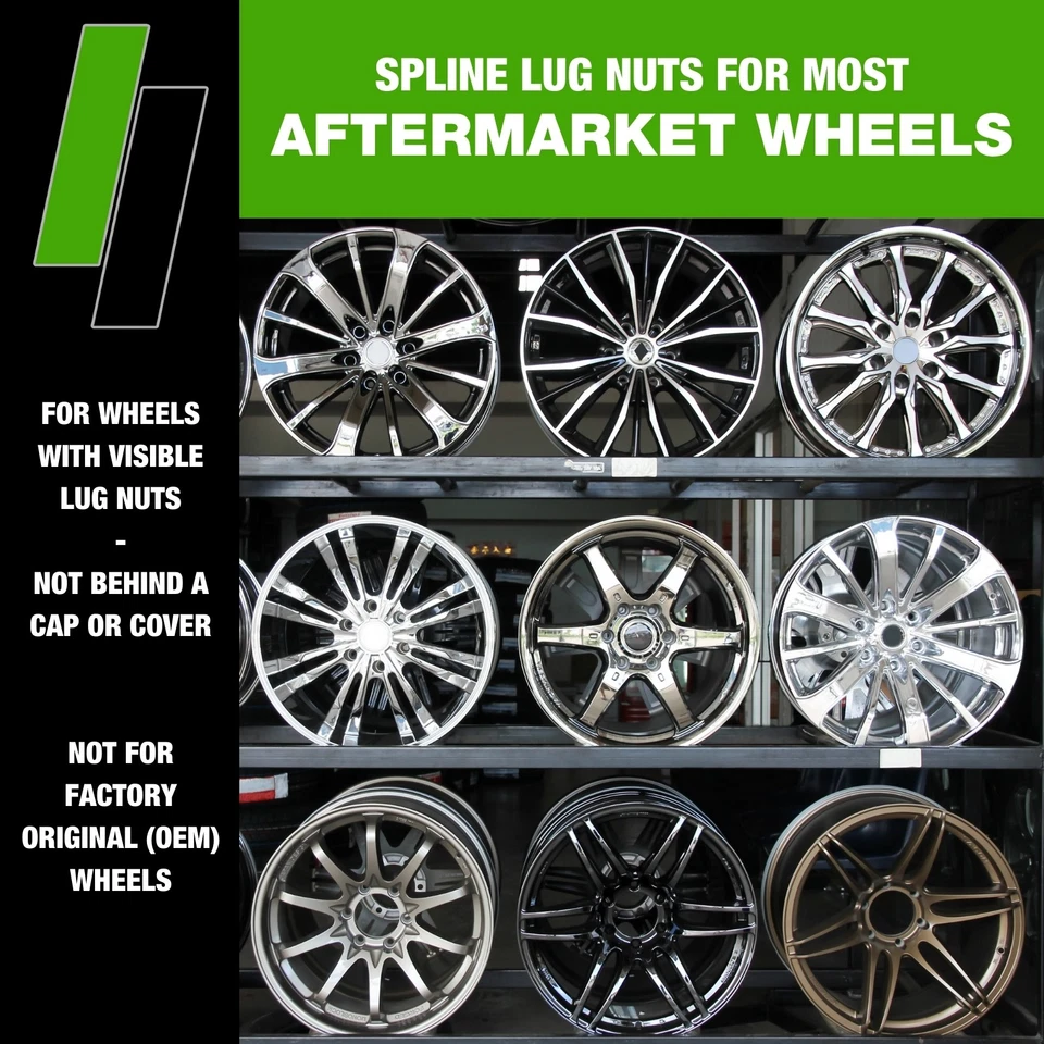 Black Lug Nuts | 2012-2016 Subaru Impreza | Aftermarket Wheels - Image 2 of 4
