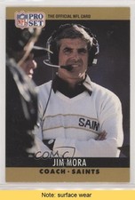 1990 Pro Set Jim Mora Jr (Black Card Number and Name on Back) #221 READ 0l4h