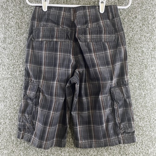 Unionbay Youth Shorts 12 Black Plaid Cargo Streetwear Urban Y2K Casual - Picture 7 of 11