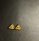 Christian Dior Vintage Pyramid  Earrings Pierced Crystal Gold Tone — photo 5
