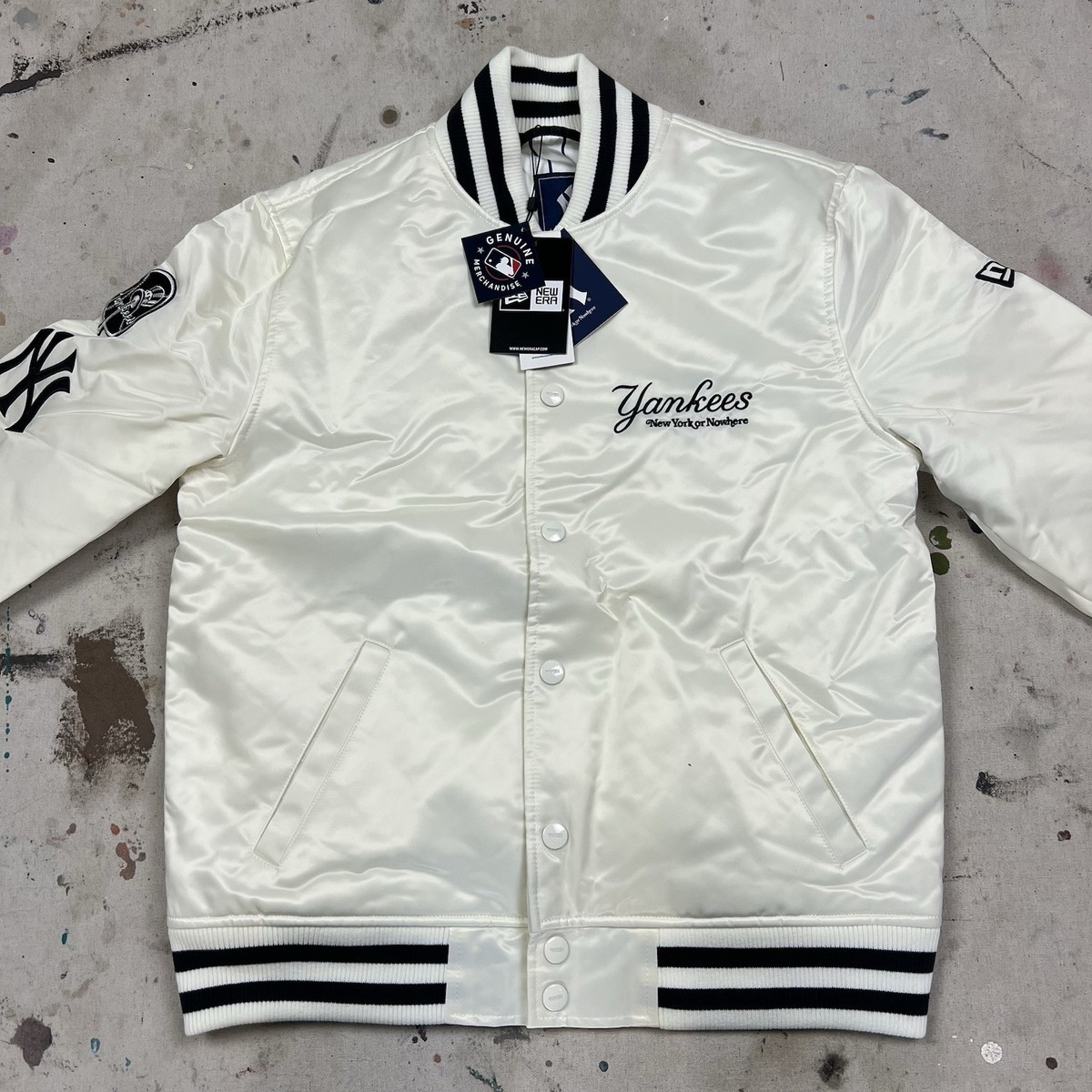 New York Or Nowhere Yankees Southpaw Varsity Satin Bomber Jacket