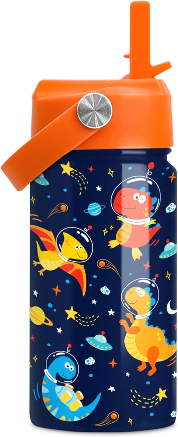 Water Bottle with Straw Lid - 12 Oz Insulated Stainless Stee