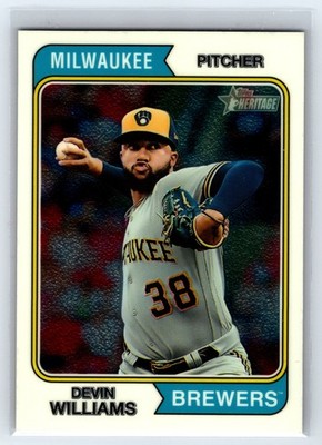 2023 Topps Heritage Devin Williams Chrome #656 SN #/999 Milwaukee Brewers