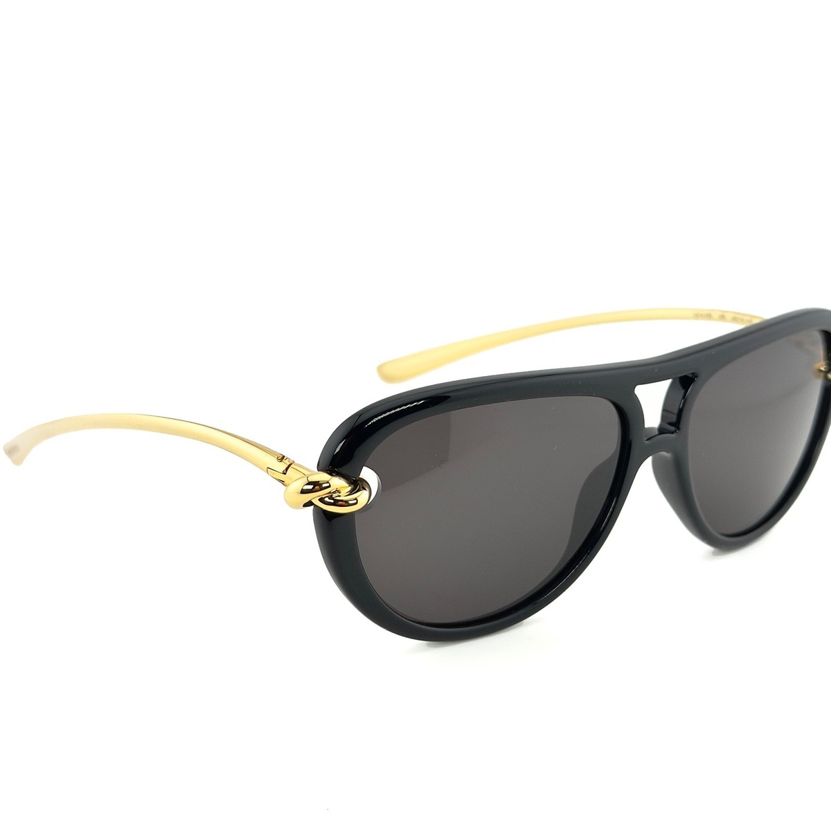 BOTTEGA VENETA 1418 KNOT Pilot BV1418S Gold Black Unisex Metal