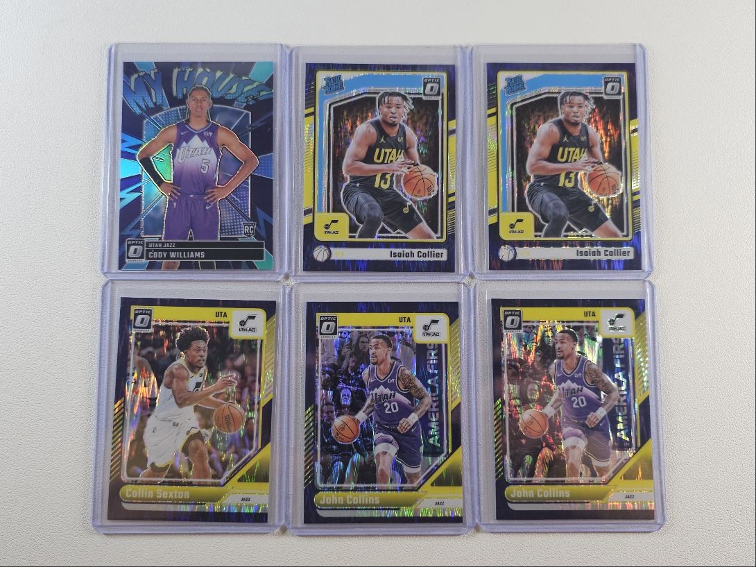 [6] CODY WILLIAMS ISAIAH COLLIER 2024-25 OPTIC ROOKIE MY HOUSE PURPLE Q6069