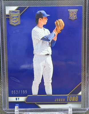 Jonah Tong 2026 Donruss Elite Blue Foil #52/199 (RC) - New York Mets