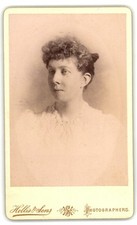 Antique CDV Circa 1890s Hellis & Sons Gorgeous Lady In Dress London