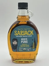 Sapjack Organic Maple Syrup 100% Pure Grade A Golden Color 12 oz BB Jan 2028