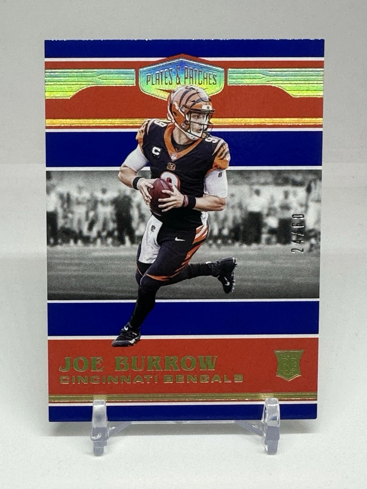 Joe Burrow Panini Plates & Patches #159 Blue