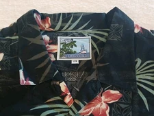 Aftco Bluewater Mens XXL Short Sleeve Hawaiian Shirt Floral Print Made in USA