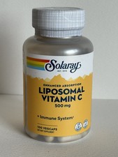 Solaray Liposomal Vitamin C 500 mg 100 Vegcaps Expire:06/2027