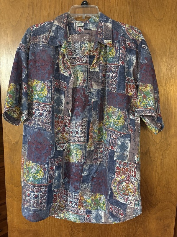 Viscose Shirt Men’s Large Button Up Short Sleeve SIR Rio De Janeiro