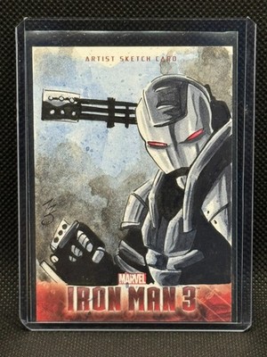 2013 Upper Deck Marvel Iron Man 3 Artist Sketch Card Matt Slay War Machine 1/1