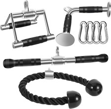 Tricep Press down Cable Machine Attachment, Body Building, LAT Pulldown Attachme