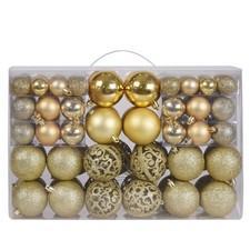 Christmas Balls Tree Ornaments Set, Shatterproof Xmas Decorations Set with Re...