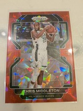 2021 Panini Prizm Khris Middleton Red Ice Prizm All Star 128 MINT