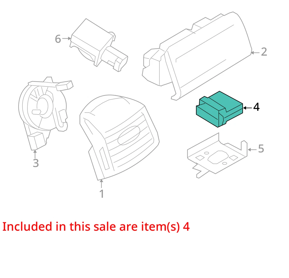 Módulo de control de bolsa de aire de airbag Ford F250 Super Duty 2008 2009 2010 OEM Foto 4 de 4