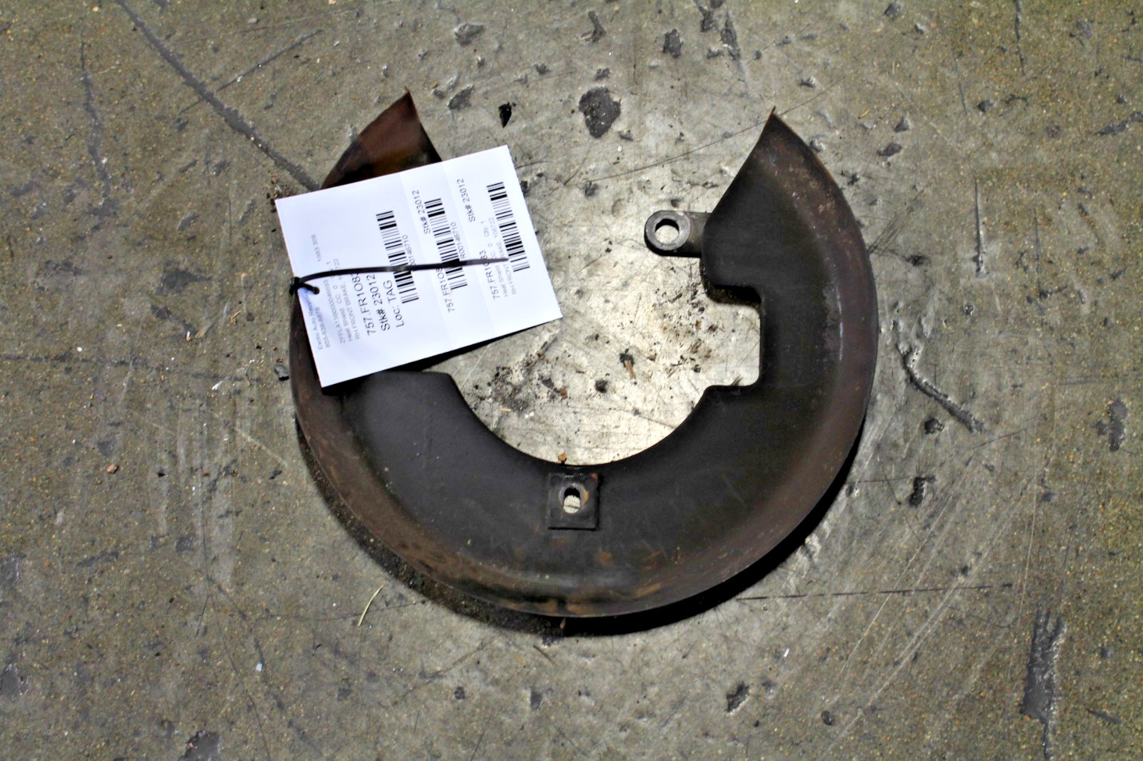 Ferrari 308, RH, Right Front Brake Shield / Guard, Used, P/N 108722