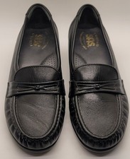 SAS Shoes Slip On Loafer Womans Size 6M Black Leather Tripad Comfort Foot Bed