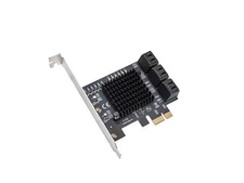 SYBA Multimedia 6 Port SATA III to PCIe 3.0 x1 Non-RAID Expansion Card