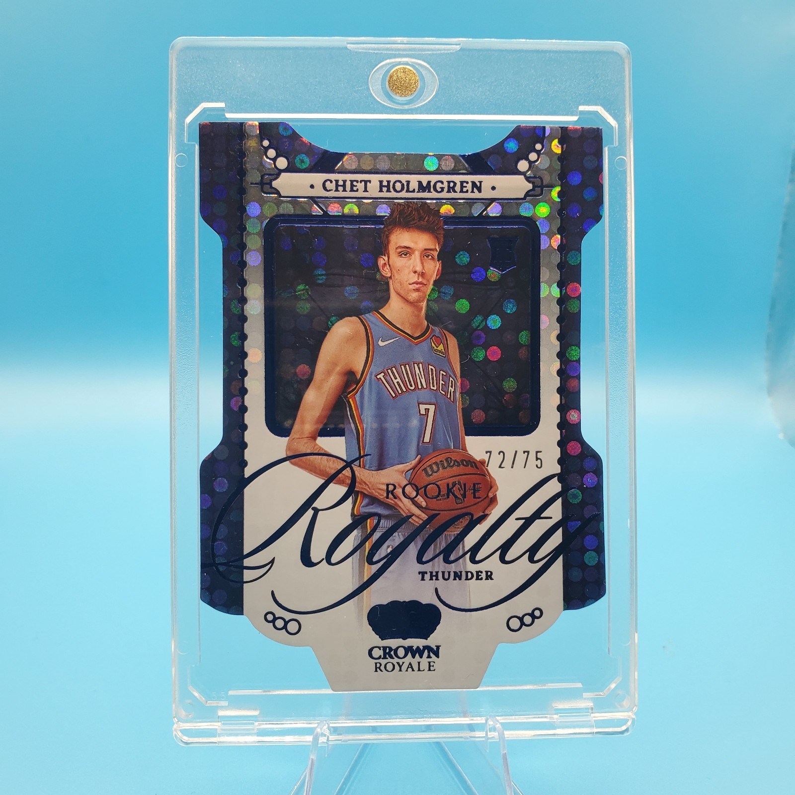 2022 CROWN ROYALE CHET HOLMGREN ROOKIE ROYALTY BLUE /75 OKC Thunder