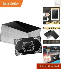 Versatile 100 Pcs Aluminum Metal Blanks for Laser Engraving & Business Cards