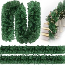 Retrowavy 3 Pcs 9 ft Christmas Garland Bulk Artificial Garland Greenery Xmas ...