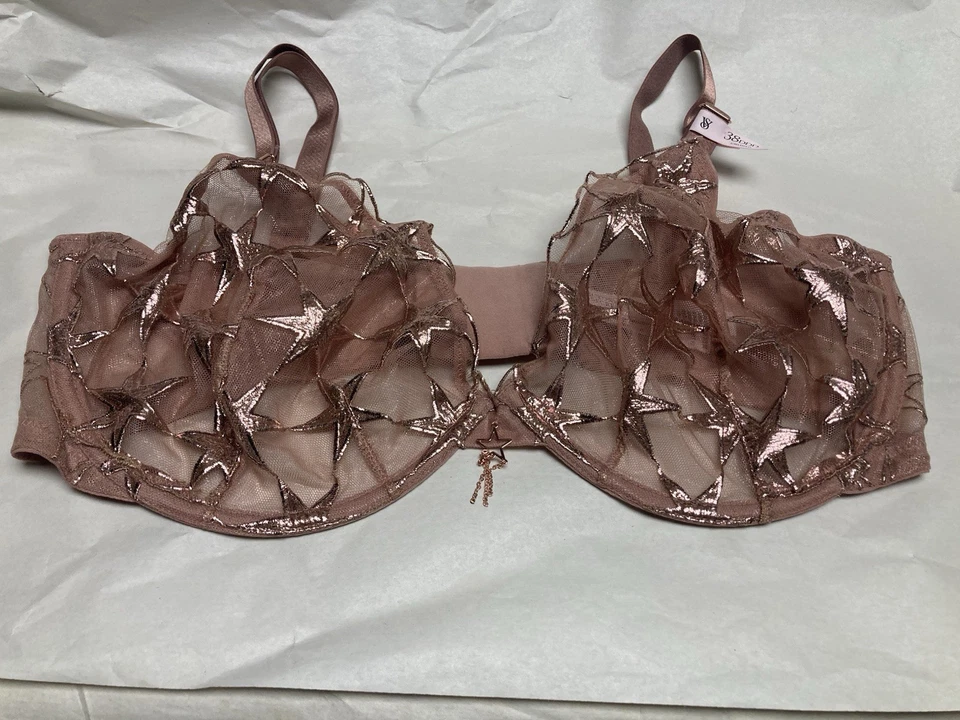 Sujetador Victoria's Secret Sin Forro Corte Bajo Demi Con Estrella Talla 38 DDD Foto 3 de 4