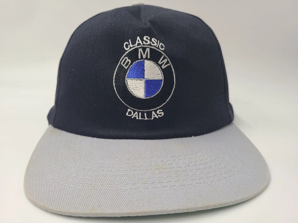 Gorra de colección BMW Classic Dallas Snapback concesionario de automóviles concesionario TX negra gris Foto 2 de 4