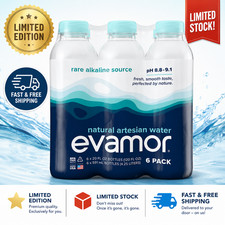 Pack of 6 Evamor Natural Alkaline Artesian Fr...
