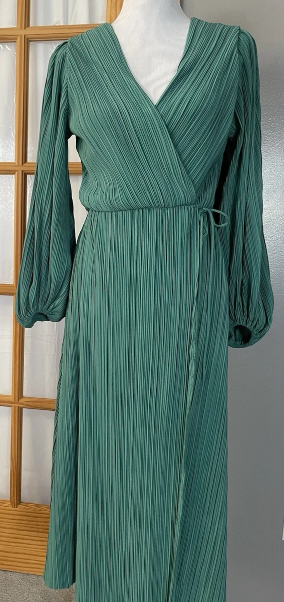 knee length dresses for ladies Jacquard Green Dress