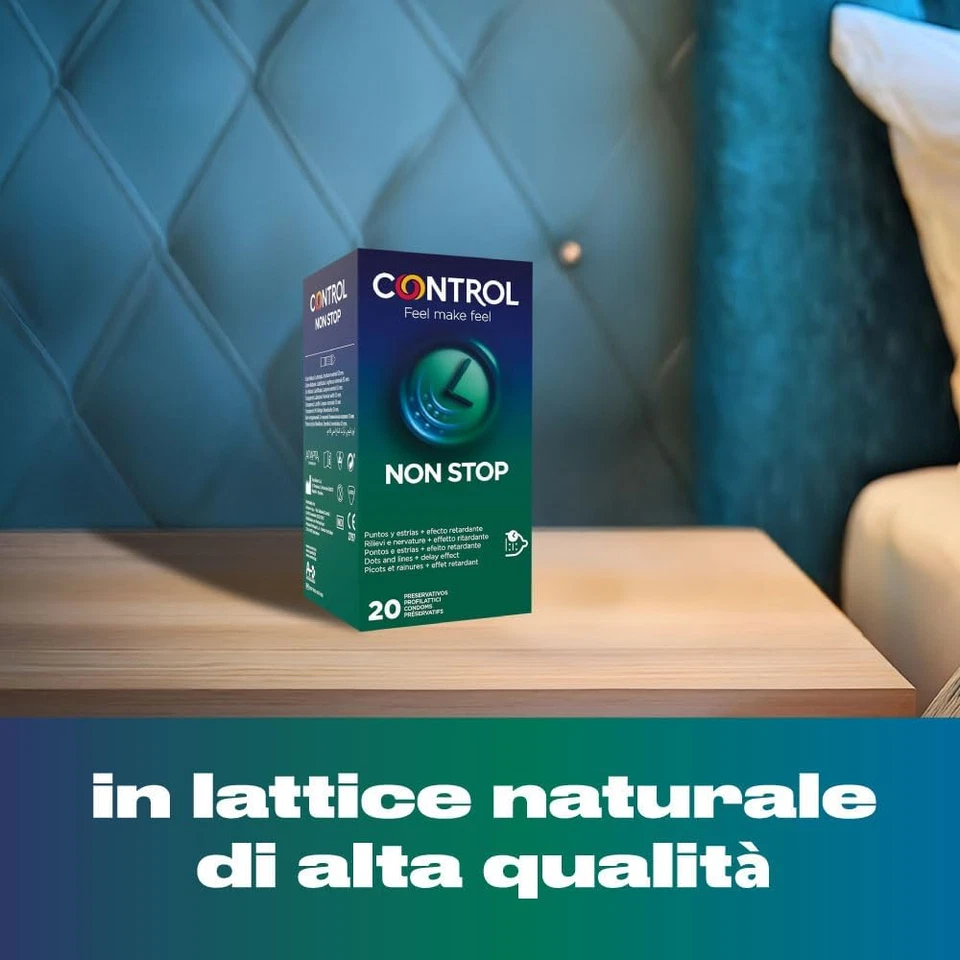 Non Stop Preservativi Ritardanti E Stimolanti, 20 Profilattici - Immagine 4 di 4