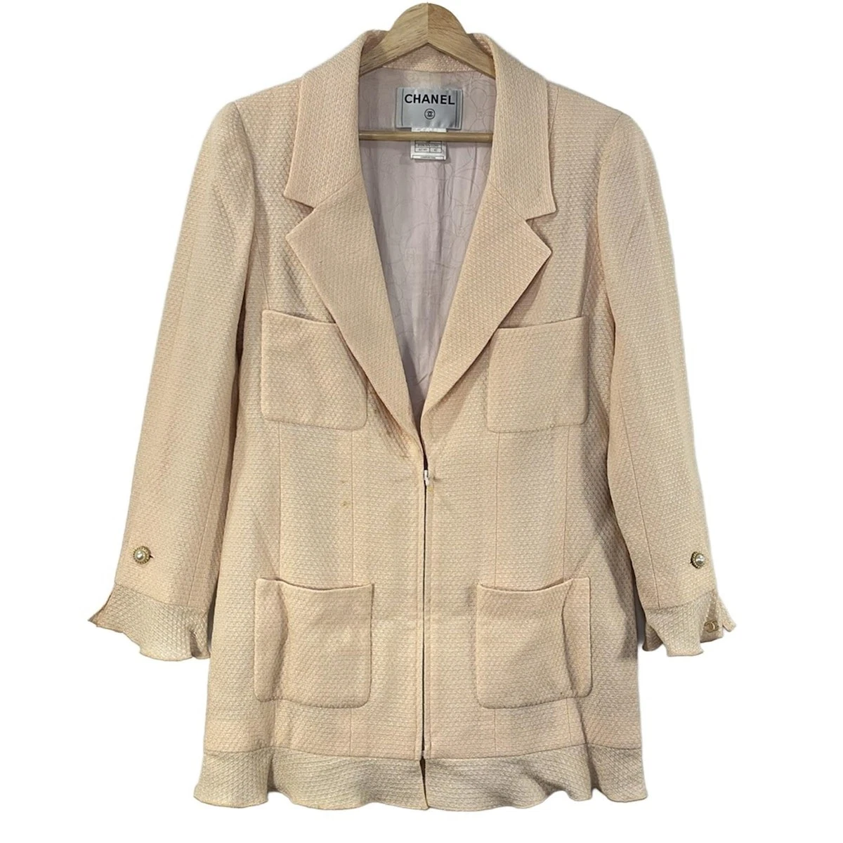 Giacca donna rosa beige originale CHANEL P19670
