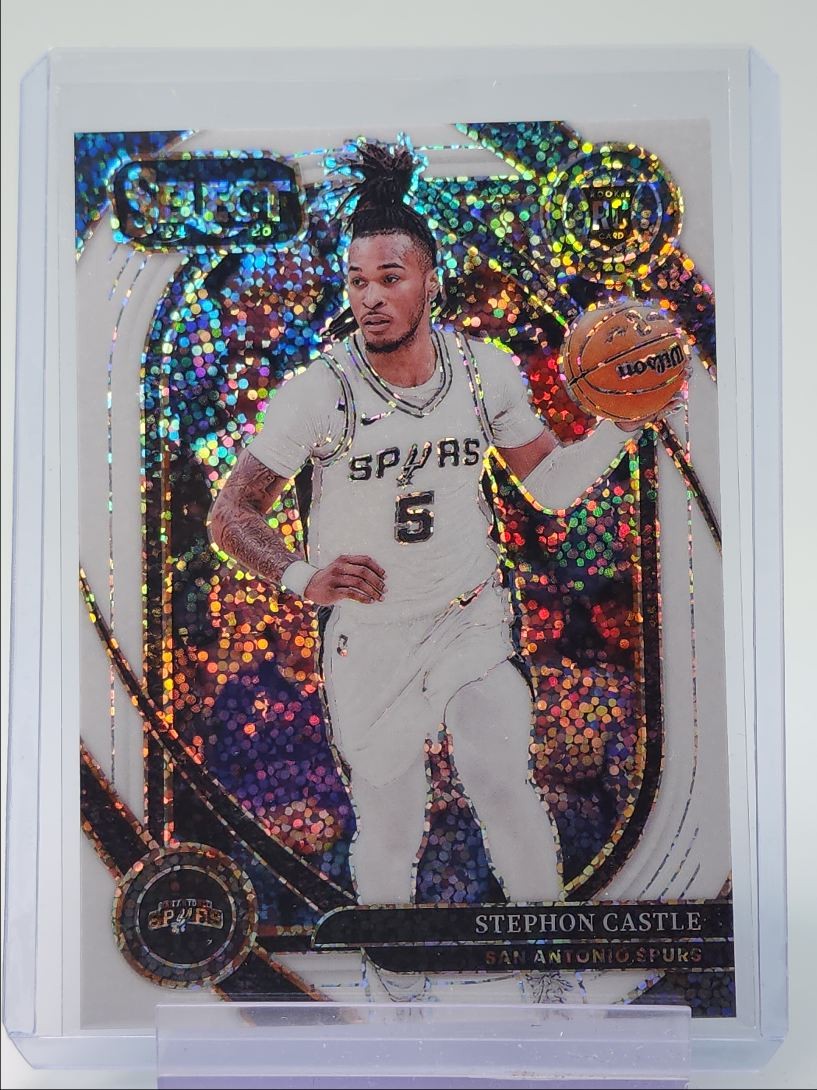 STEPHON CASTLE 2024-25 SELECT COURTSIDE ROOKIE WHITE SPARKLE SPURS RC Q3093