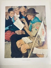 Norman Rockwell Boy Scout BSA 11”x14” Print “A Scout is Friendly”.