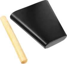 6 Inch Metal Cowbell with Wooden Mallet Percussion Cow Bells Noise Maker Musical