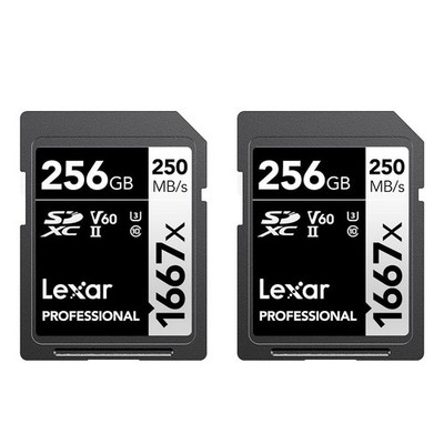 Lexar Professional 256GB SDXC UHS II Card 1667x High Speed 4K Video Capture