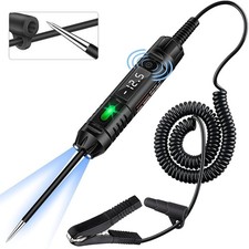 Upgraded Heavy Duty Circuit Tester with Buzzer, 3-72V DC Digital LED Test Light