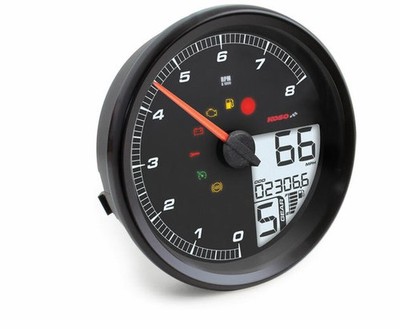 Koso HD-05 Multi-Function Meter Black/Red #BA072110 Harley Davidson