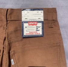 Vtg Deadstock 1976 Levi's 646 Bell Bottom corduroy pants 28X34 Brown Wht Tag