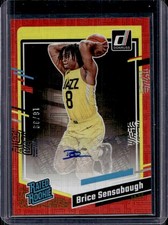 2023-24 Panini Donruss Brice Sensabaugh Rated Rookie Choice Red RC Auto #/99