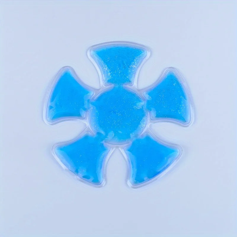 Blue PVC Gel Ice Pack Adjustable Cooling Pad for Helmets Hats Reusable Travel