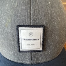 TravisMathew Youth Trucker Hat Gray Navy Mesh Adjustable Boys Polyester Cotton